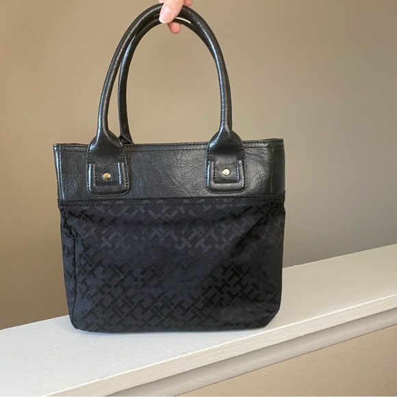 Tommy Hilfiger Womens Canvas Leather Handbag - Picture 3 of 6